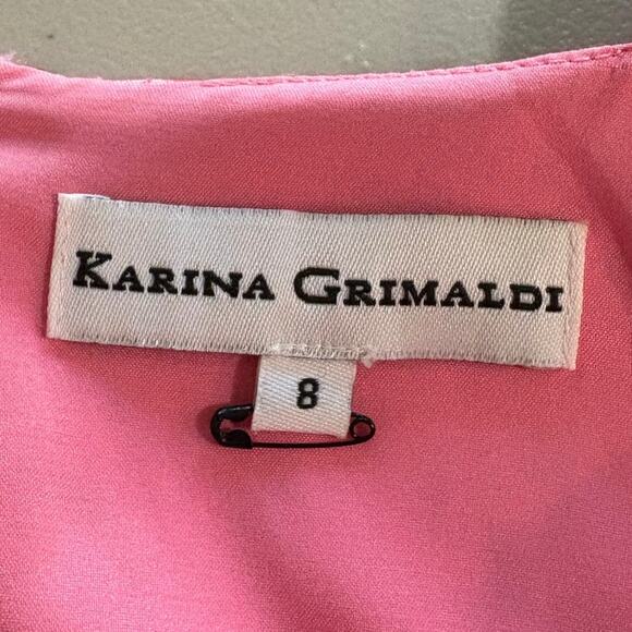 Karina Grimaldi Revolve Poppy Pink Floral Angelica Mini Dress Size 8 - Picture 5 of 5